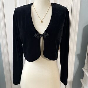 Molly Malloy Black Velvet Top